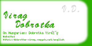 virag dobrotka business card